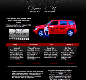 Kalispell Web Design: Drive 4 U Taxi Service